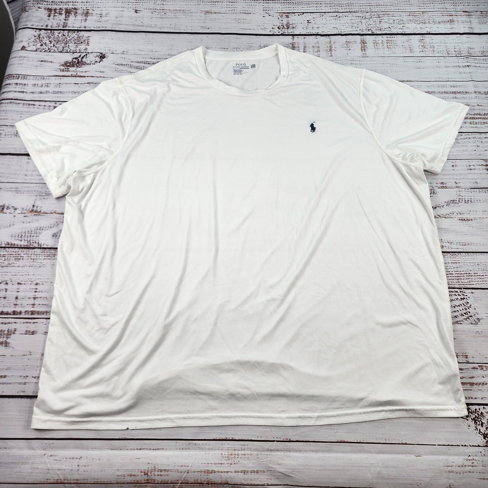 Polo Ralph Lauren Performance T Shirt Mens 5XB White Short Sleeve Tee Big Tall